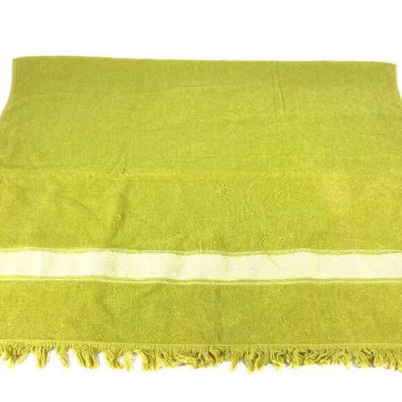 HERMES Bath towel Interior Throw Blanket Yachting Beach towel towel cotton Green - Picture 1 of 12